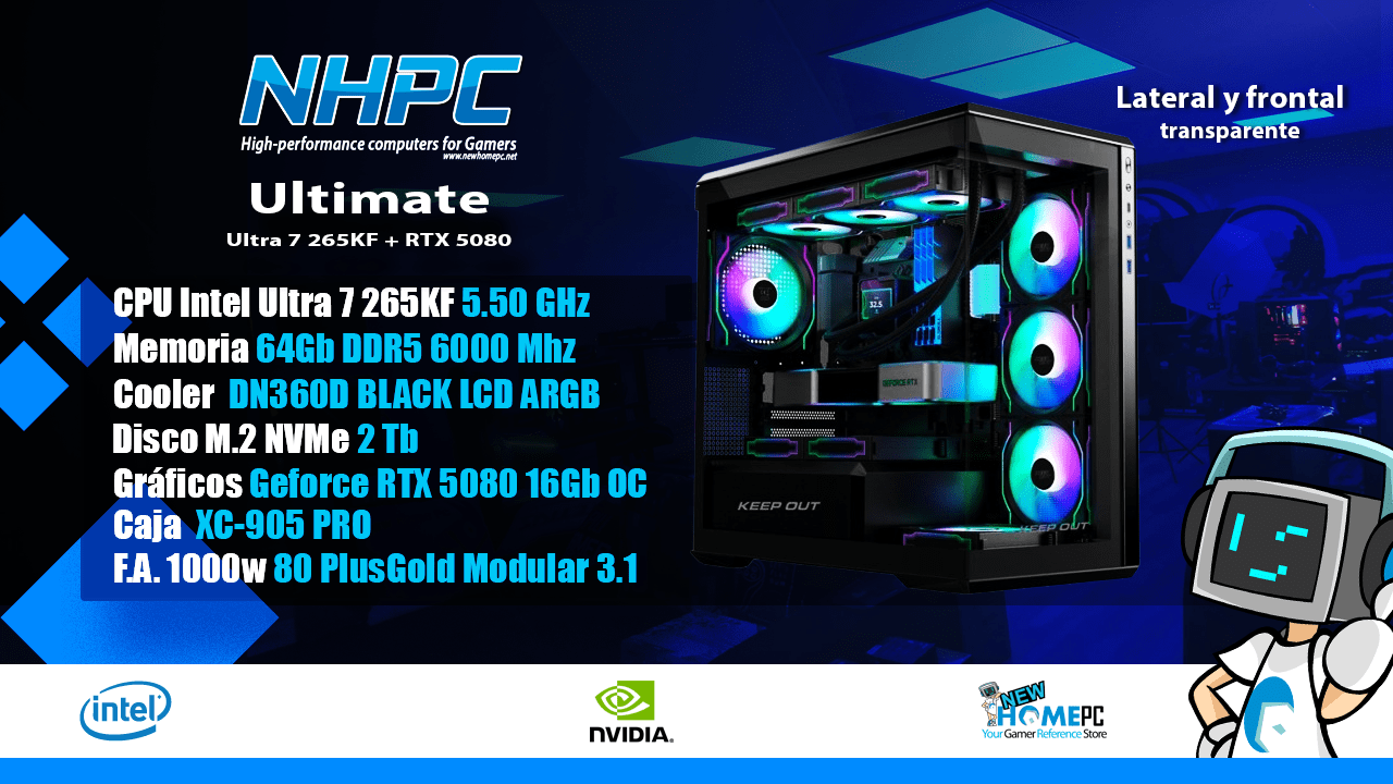 PC gaming NHPC Ultimate Intel Ultra 7 265KF - RTX 5080 - 2TB - 64GB